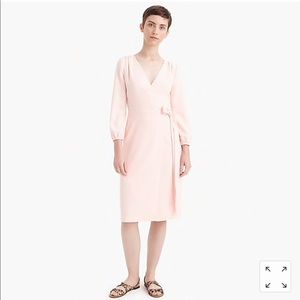 JCrew pink wrap dress